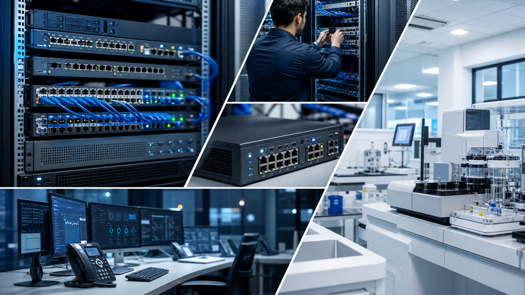 Server racks, network equipment, and healthcare technology infrastructure